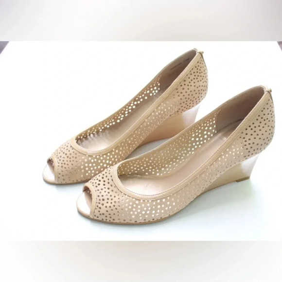 Stuart Weitzman peep toe wedges - Picture 2 of 8